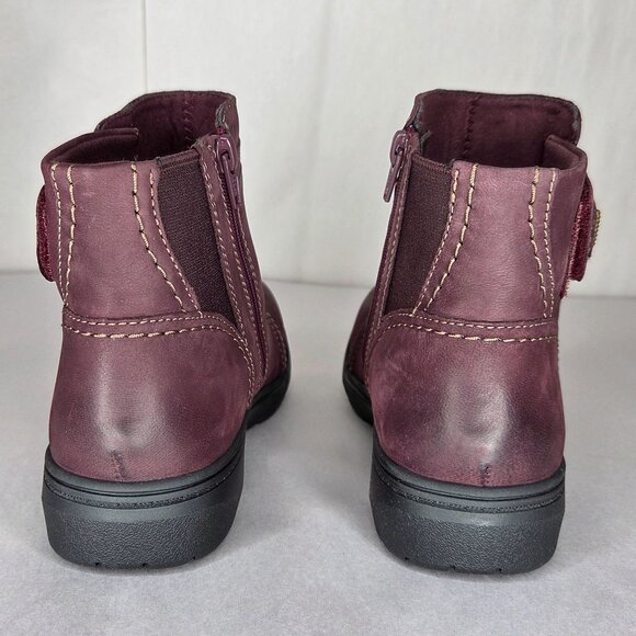NWT Clarks Women's Carleigh Style Wine Nubuck Booties - Picture 4 of 7
